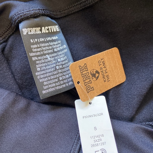 PINK Active-Ultimate High Waist Full Length Black Leggings with Pockets. Size S - Picture 3 of 4